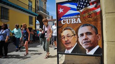 Les Cubains se préparaient à recevoir Barack Obama, le 18 mars 2016 à La Havane.