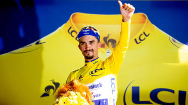 Julian Alaphilippe a porté pendant quatorze jours le maillot jaune sur le Tour de France.
