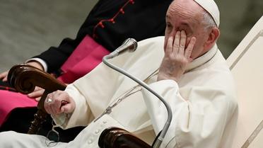 Le pape François lors de l'audience générale le 6 octobre 2021 au Vatican [Filippo MONTEFORTE / AFP]