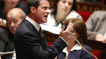 Le Premier ministre français Manuel Valls lors de la séance de questions au gouvernement à l'Assemblée, le 25 mai 2016 à Paris [PATRICK KOVARIK / AFP]