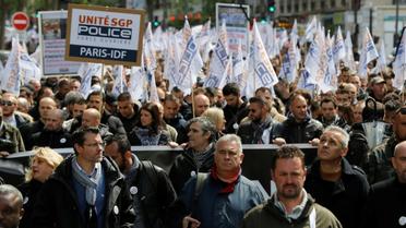 Manifestation de policiers à Paris le 26 avril 2017 [FRANCOIS GUILLOT / AFP]