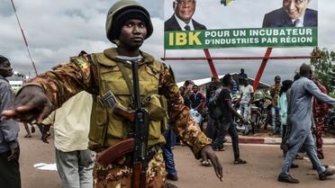 Soldat malien dans Bamako avant la présidentielle de dimanche, le 27 juillet  2018  [ISSOUF SANOGO / AFP]