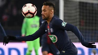 L'attaquant brésilien du Paris-SG, Neymar, lors du 32e de finale de la Coupe de France face à Strasbourg, au Parc des Princes, le 23 janvier 2019 [FRANCK FIFE / AFP/Archives]