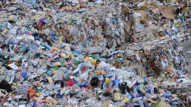 Des montagnes de déchets dans une usine de recyclage [Jean-Francois Monier / AFP/Archives]