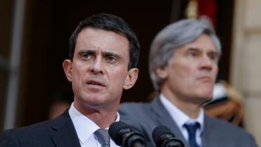Manuel Valls et Stéphane Le Foll à Matignon le 25 mars 2016 à Paris [THOMAS SAMSON / AFP/Archives]
