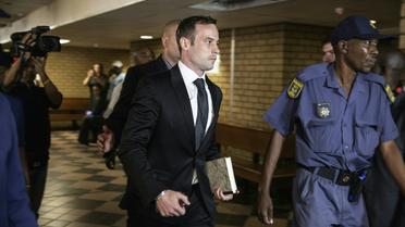 Oscar Pistorius à son arrivée au tribunal le 8 décembre 2016 à Pretoria [GIANLUIGI GUERCIA / AFP/Archives]
