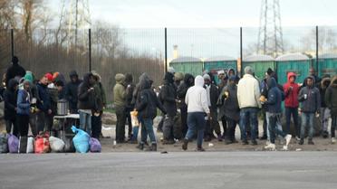 Rassemblement le 2 février 2018 à Calais au lendemain des rixes entre migrants qui ont fait 22 blessés  [Philippe HUGUEN                      / AFP]