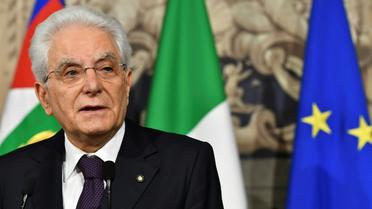 Le président italien Sergio Mattarella, le 27 mai au Quirinal,  le palais présidentielà Rome [Vincenzo PINTO / AFP]