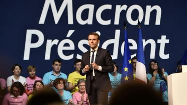 Emmanuel Macron, le 19 avril 2017, à Nantes [JEAN-SEBASTIEN EVRARD                / AFP/Archives]