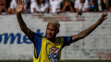 Le Brésilien Neymar lors d'un match de charité à Sao Paulo, le 13 juillet 2019 [Miguel SCHINCARIOL / AFP/Archives]