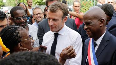 Emmanuel Macron à Saint Pierre en Martinique, le 27 septembre 
2018 [Thomas SAMSON / POOL/AFP]
