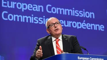Le vice-Président de la Commission européenne, Frans Timmermans, le 26 juillet 2017 à Bruxelles [JOHN THYS / AFP]