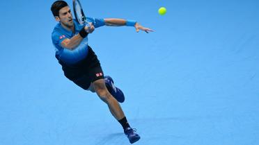 Novak Djokovic face au Tchèque Tomas Berdych au Masters final, le 19 novembre 2015 à Londres  [GLYN KIRK / AFP]