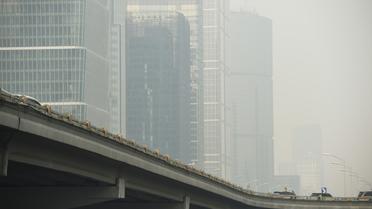 Jour pollué à Pékin, le 4 novembre 2015 [GREG BAKER / AFP]