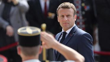 Emmanuel Macron, lors d'une cérémonie au Mont Valérien le 18 juin 2019.