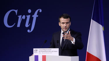 Emmanuel Macron a annoncé une proposition de loi pour lutter contre la haine sur internet «dès le mois de mai», mercredi lors du dîner annuel du Conseil représentatif des institutions juives de France (Crif).