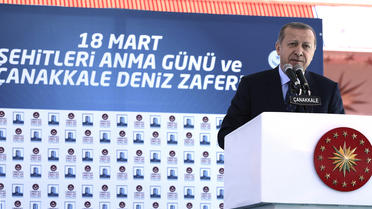 Le président turc Recep Tayyip Erdogan le 18 mars 2017