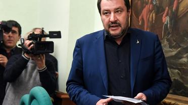 Le ministre italien de l'Intérieur, Matteo Salvini, le 11 février 2019 à Rome [Tiziana FABI / AFP/Archives]