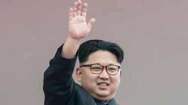 Le dirigeant nord-coréen Kim Jong-Un lors d'une parade à Pyongyang le 10 mai 2016 [Ed Jones / AFP/Archives]
