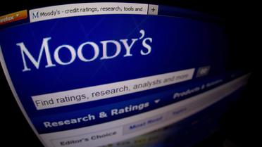 Le logo de Moody's, l'agence de notation financière qui a estimélundi 4 août 2014 que la France devrait manquer ses objectifs budgétaires en 2014 et 2015 [Joel Saget / AFP/Archives]