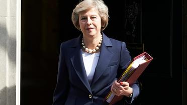 La Première ministre britannique Theresa May quitte le 10 Downing street, le 20 juillet 2016 [NIKLAS HALLE'N / AFP]