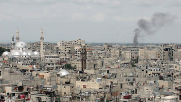 Une vue de Homs, en avril 2013, fournie par Shaam News Network [- / Shaam News Network/AFP/Archives]