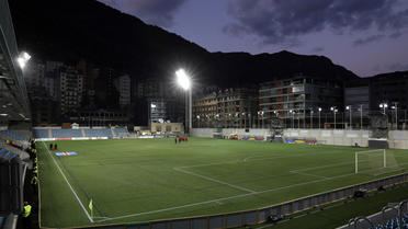 L'équipe de France affronte Andorre sur la pelouse synthétique de l'Estadi Nacional.
