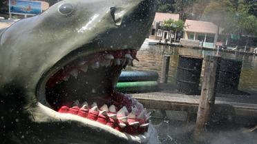 Une réplique du requin des Dents de la mer aux Studios Universal.