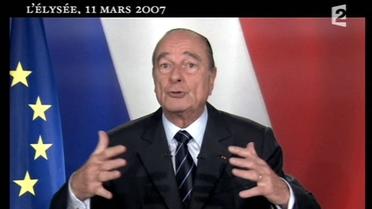 Dans sa dernière allocution officielle le 11 mars 2007, Jacques Chirac avait appelé à lutter contre les extrémismes.