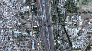 La ville de Khandwa sur le logiciel Google Map