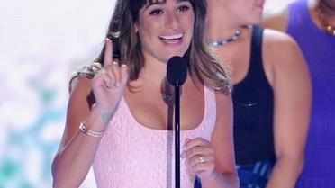 Lea Michele en sanglots à la cérémonie des Teen Choice Awards le 11 août 2013