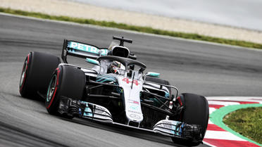 Lewis Hamilton a réalisé un cavalier seul en Espagne.