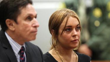 Lindsay Lohan et son avocat Mark Heller, au tribunal de Los Angeles le 30 janvier 2013