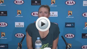 Maria Sharapova en conférence de presse.
