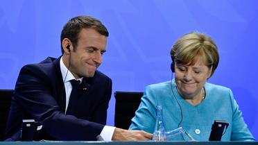 Emmanuel Macron et Angela Merkel à Berlin, jeudi 29 juin 2017.