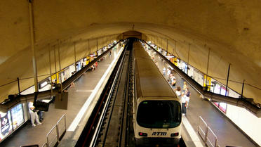 Station de métro à Marseille. 