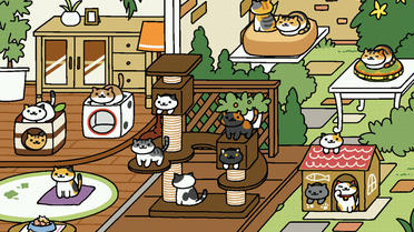 Le jeu permet d'élever plusieurs chats dans un jardin et une maison.