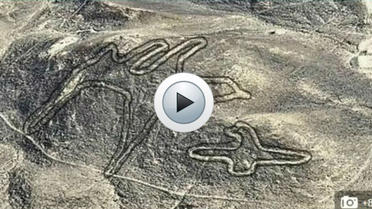De nouvelles lignes de Nazca ont été découvertes le 2 août 2014 au Pérou [capture d'écran YouTube]
