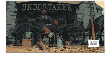 Une case de la bande dessinée "Undertaker" de Xavier Dorison et Ralph Meyer éditée chez Dargaud. 