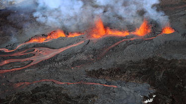 La dernière éruption du Piton de la Fournaise date de décembre 2021.