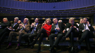 Les chefs de file des Républicains en janvier 2018 à Paris, dont Laurent Wauquiez, Bruno Retailleau et Valérie Pécresse.