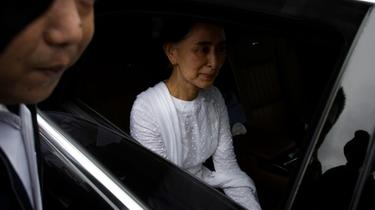 Aung San Suu Kyi le 17 août 2017 à Rangoon [AUNG Kyaw Htet / AFP/Archives]