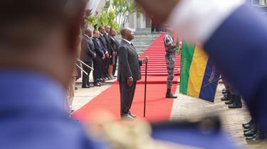 Le président du Gabon Ali Bongo le 16 août 2019 à Libreville lors d'une cérémonie d'hommage au premier président du pays [STEVE JORDAN / AFP]