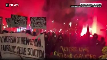 Nantes: a demonstration against the far right degenerates