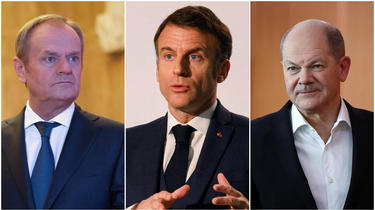 Donald Tusk, Emmanuel Macron et Olaf Scholz se retrouvent en réunion «Triangle de Weimar»
