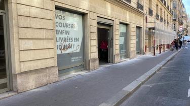 Exemple d'implantation d'un «dark store» au rez-de-chaussée d'un immeuble parisien.
