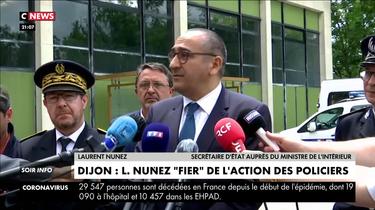 Dijon : Laurent Nuñez «fier» de l'action des policiers