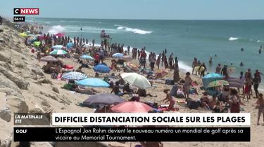 Difficile distanciation sociale sur les plages