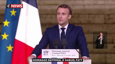 Emmanuel Macron rend hommage à Samuel Paty, «devenu le visage de la République»