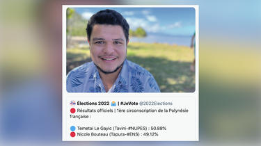 Tematai Le Gayic vient d'être élu député en Polynésie française, devenant ainsi le plus jeune député de l'Histoire de France.